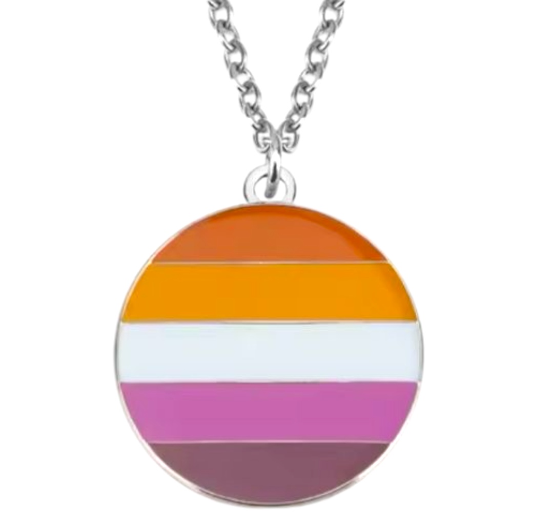 Collar plateado 'lesbiana'