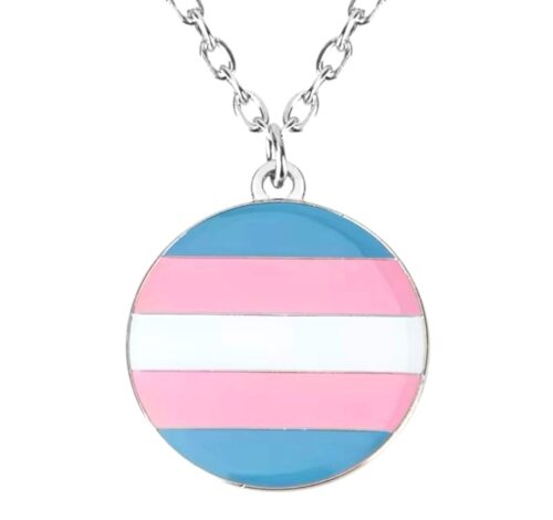 Collar plateado 'trans'