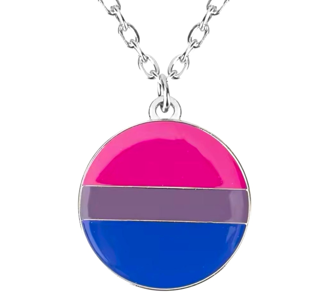 Collar plateado 'bisexual'