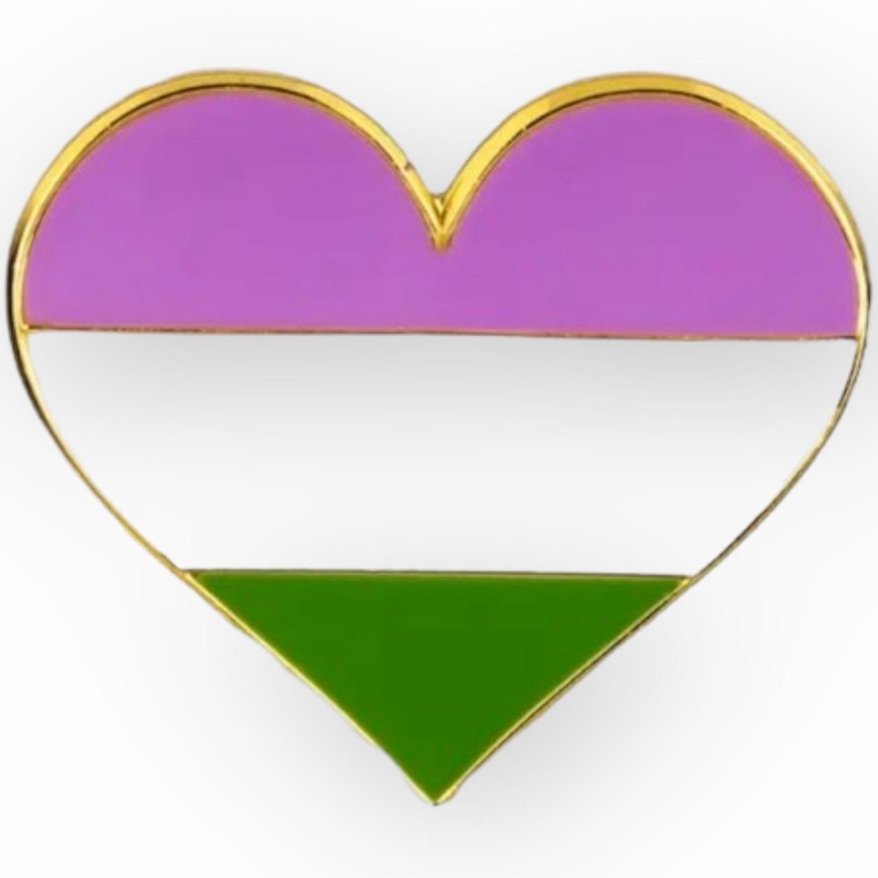 Pin corazón 'genderqueer'
