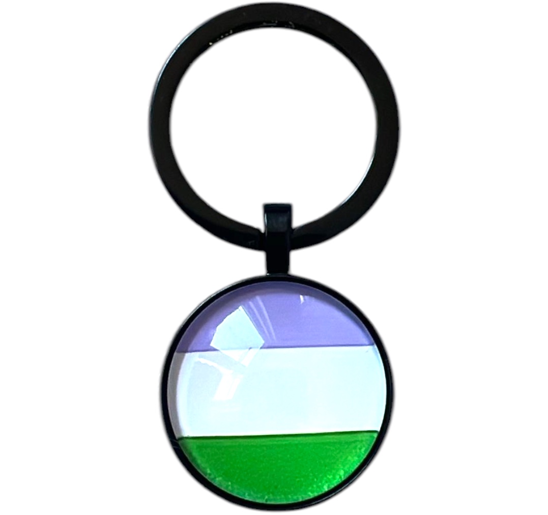 Llavero negro 'genderqueer'