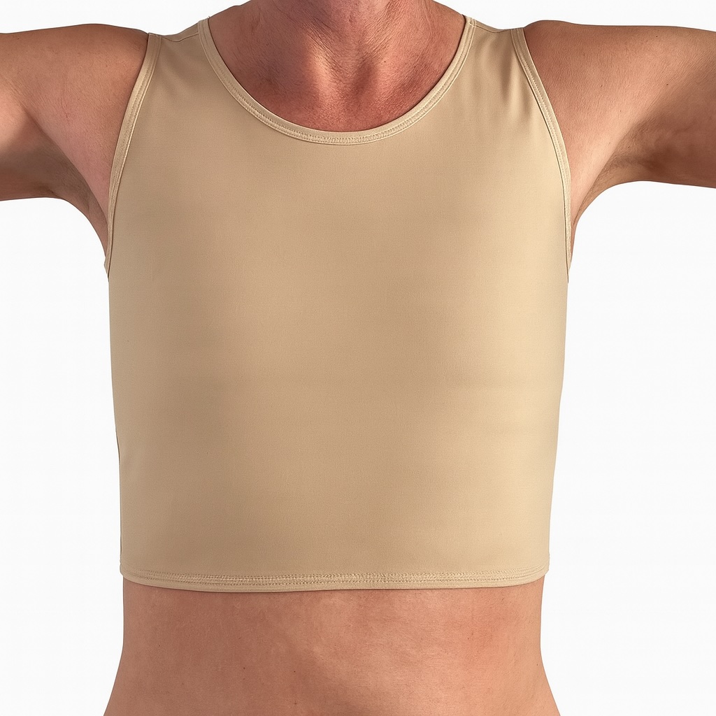 Chest compression – compresión torácica, Breast binding – compresión mamaria, Chest binding – compresión del pecho, Chest bandaging – vendaje del pecho, Breast reduction – reducción mamaria, Chest binding – compresión del pecho, Breast binding – compresión mamaria, Chest compression – compresión torácica, Breast flattening – aplanamiento del pecho, Chest bandaging – vendaje del pecho, Chest binder – binder de pecho, Trans binder – binder trans, FTM binder – binder FtM, Compression top – top de compresión, Chest binder – binder de pecho, Chest compressor – compresor de pecho, Binder trans – binder trans, Binder bra – sujetador compresor, Chest binder FTM – binder FtM, Compression top transgender binder – top compresor para personas transgénero